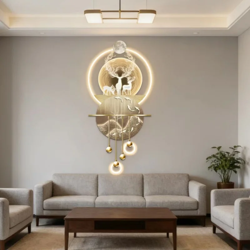 

Декоративная картина-светильник с LED-подсветкой для прихожей и коридора, элитная, современная, для гостиной, создающая атмосферу роскоши