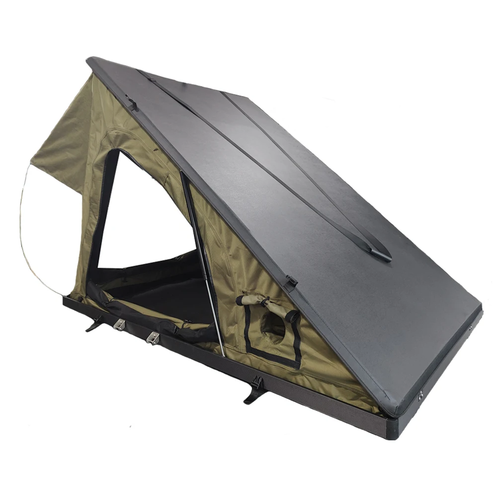 

77lbs Super Lightweight Car Roof Top Tent PVC Vinyl Soft Shell Triangle Light Offroad Camping Gear Rooftop Tents