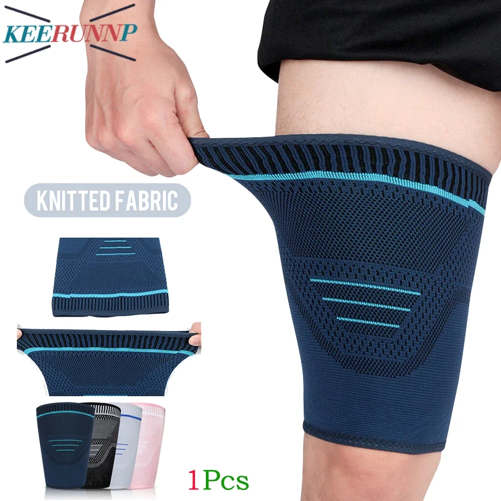 1Pcs Sports Compression Upper Leg Sleeve for Women Men - Thigh & Hamstring Compression for Improved Blood Circulation & Recovery