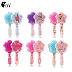 1PCS Flower Shaped Comb Cartoon Pattern Hairdressing Comb Air Bag Comb Anti-static Hair Brush Scalp Massage TT Comb For Salon