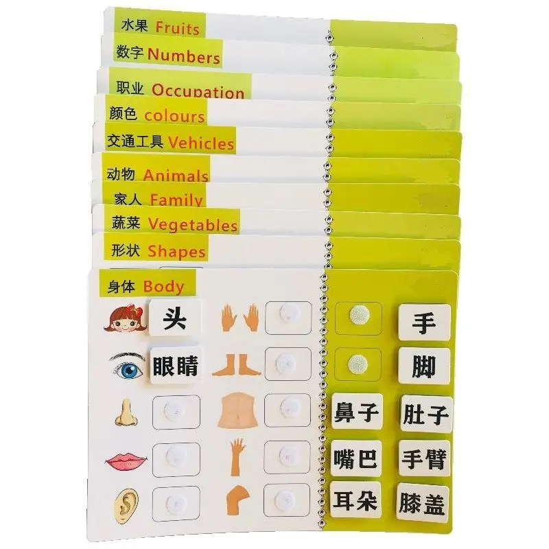 Kindergarten Children's And Babies' Character Recognition Device Character Card Sticking Book Set Early Childhood Chinese Charac