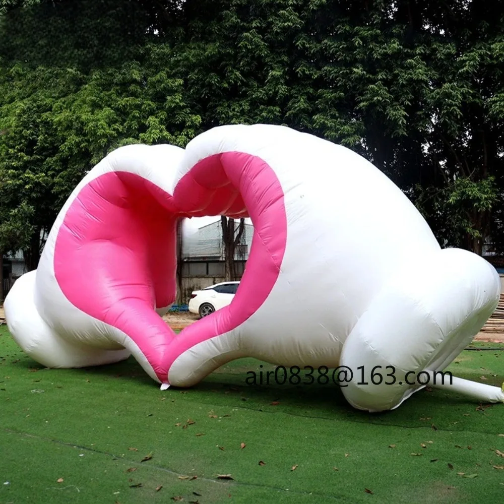Ballons gonflables personnalisés en forme de cœur, 7.8x2.8x3.8 mètres, modèle mains pour la saint-valentin ou les décorations de mariage