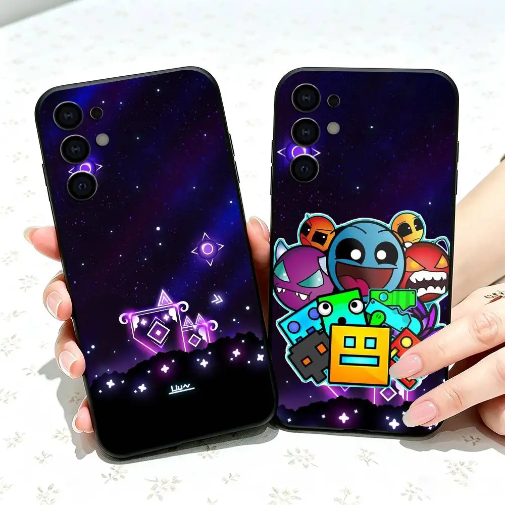 Game Geometrys Dashs  gift Phone Case For Samsung S25,S24,S21,S22,S23,S30,Ultra,S20,Plus,Fe,Soft Silicone Black Cover