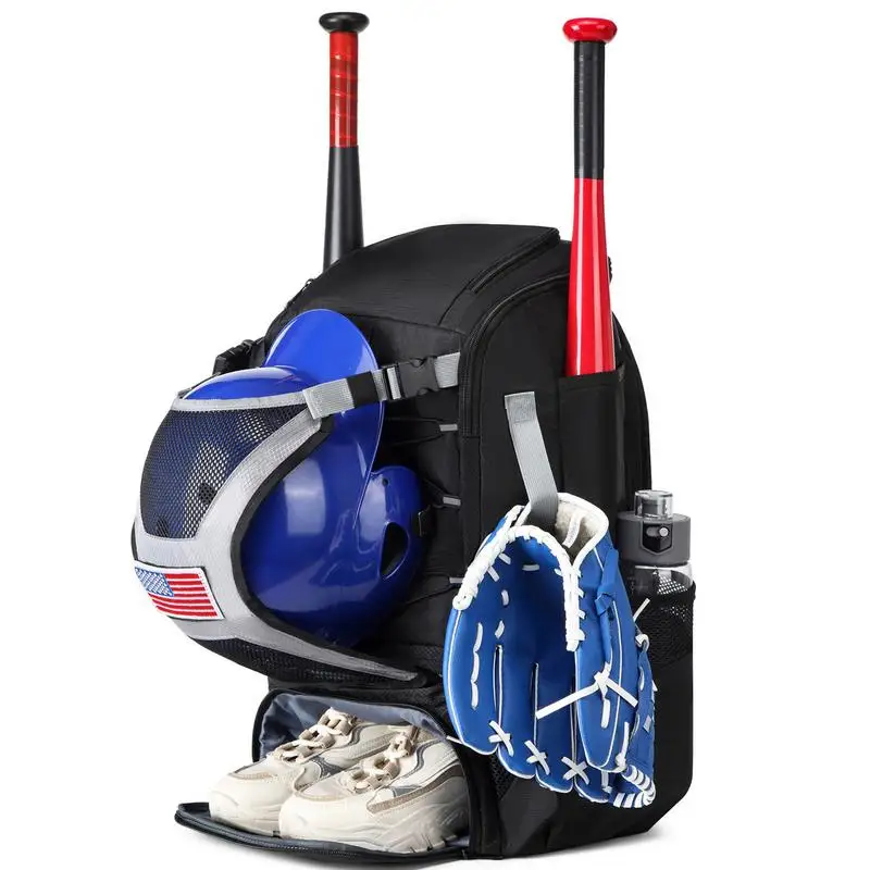 

Large Capacity Baseball Softball Bag Hold Helmet 2 Tees Ball Bats Batting Glove Gear Outdoor Workout Camping Bag Sport Organizer