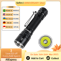 Sofirn SK1 SFT25R LED Tactical Flashlight 18650 Rechargeable 1300LM Powerful Torch With Tail Switch And Rotary Switch