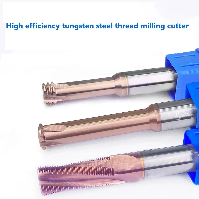 CNC Carbide Single Tooth Thread Milling cutter 1 3 Full Tooth M1.2 M1.6 M2 M2.5 M3 M4 M5 M6 M8 M10 M12 Thread milling for steel