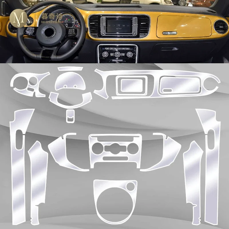 For Volkswagen New-Beetle Car Interior Piano board protection film TPU transparent self-adhesive Paint film Anti scratch refit image 3