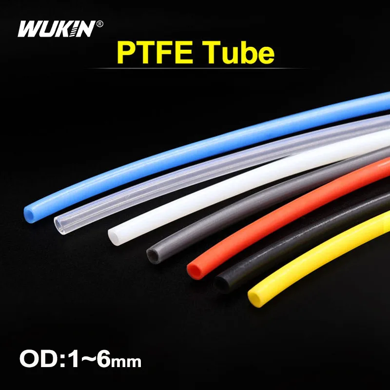 1/5M PTFE Tube For 3D Printer Parts Pipe ID 1 0.5 2 3 4mm Multicolor Insulated Hose Extruder J-head Withstand Voltage