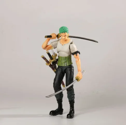 Mainan Model Koleksi Figur Aksi PVC Dapat Dipindah Sendi Anime One Piece BJD Roronoa Zoro