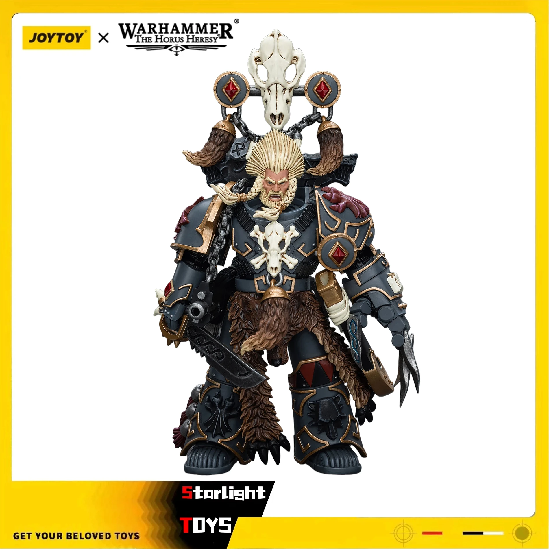 

JOYTOY 1/18 Action Figure Warhammer 40K Space Wolves Geigor Fell-Hand Model Toy Gift