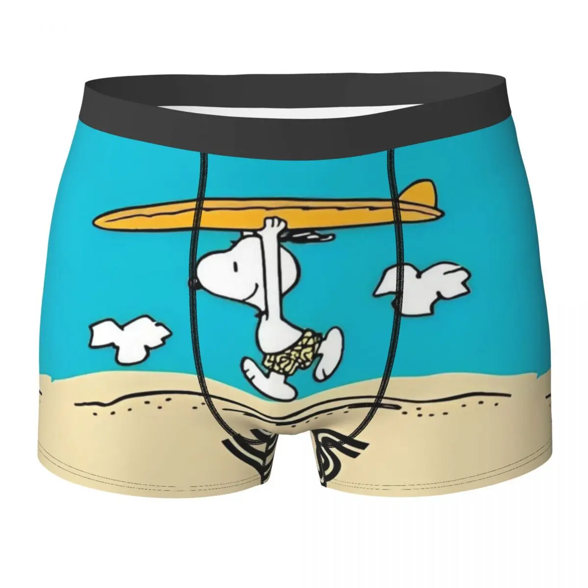 Snoopys Underwear Men Underpants Print Comfortable Boxershorts Quality Boxer Brief Plus Size