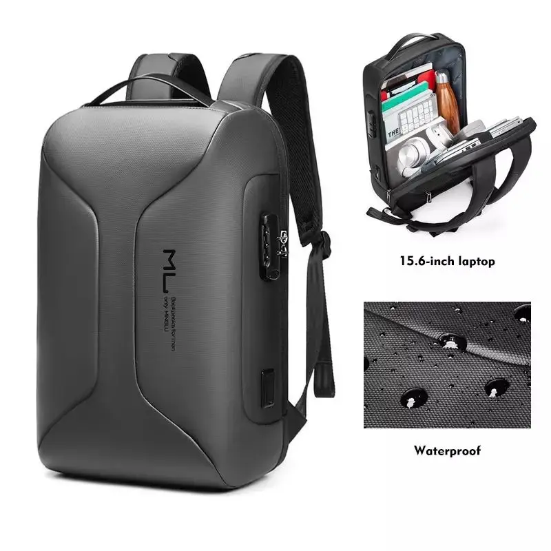 Mochila Backpack For Men Fit 15.6 inch Laptop Backpack Multifunctional Anti Thief Backpack Waterproof Bags USB Charging