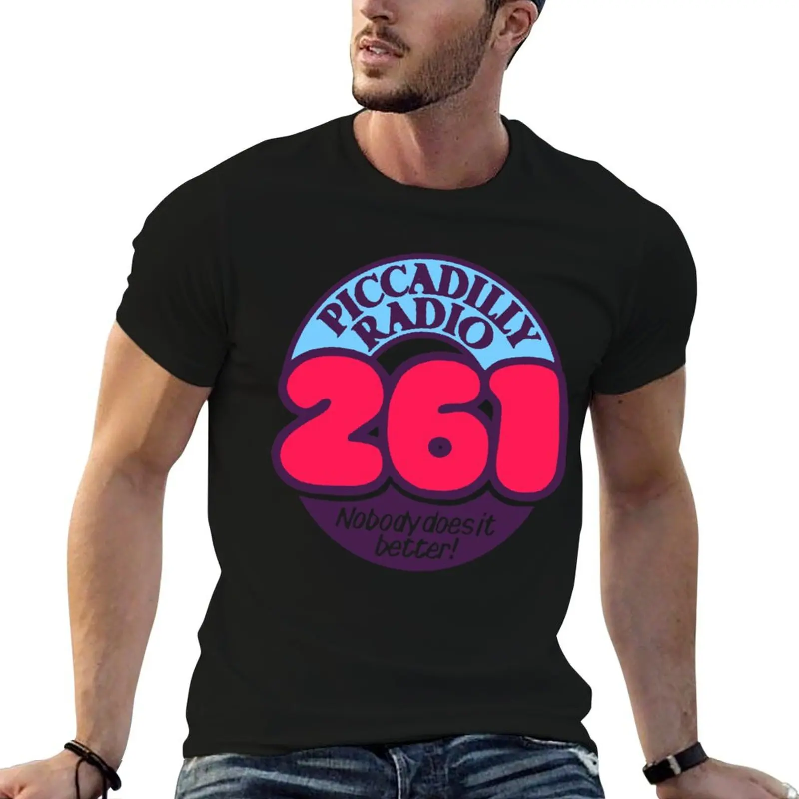Camiseta Piccadilly Radio Manchester, camiseta de algodón para hombre, camisetas 100% de algodón para hombre, paquete de camisetas blancas