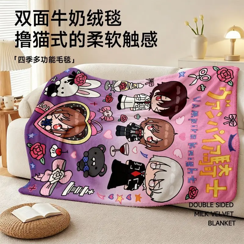 Vampire Knight/Yuki Cross/Kaname Kuran Flannel Blanket High Color Value Digital Printing Thickened Home Air-conditioning Blanket
