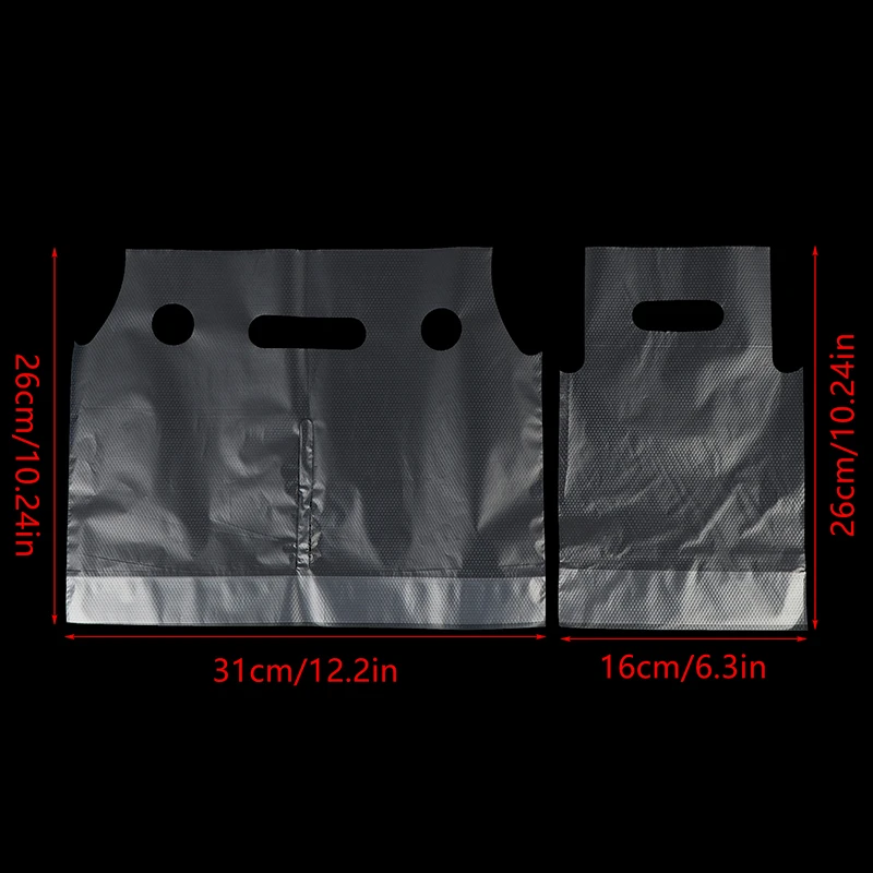 100Pcs Single/Double Cup Milk Tea Packaging Bags Frosted Transparent Disposable Beverage Plastic Bags Coffee Takeout Tote Bag view 6