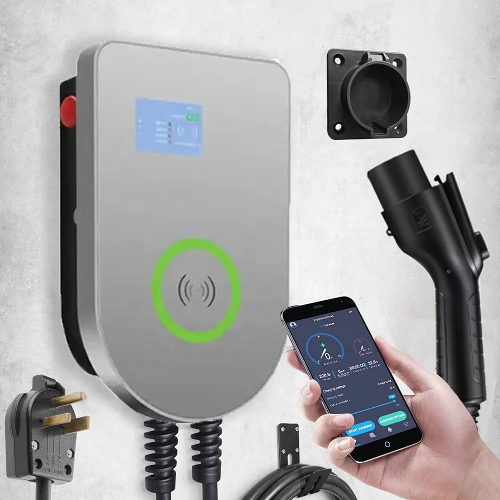 

New Type Golden Wall Box AC Charger Swipe Card Start Model with Display Screen Portable Charging Pile EV Charger Station