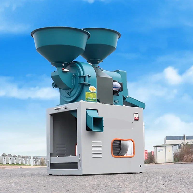 Stone Removal Fine Bran Rice Milling Machine Thickness Adjustable New Grain Peeling Machine Electric All-in-one Crushing Machine