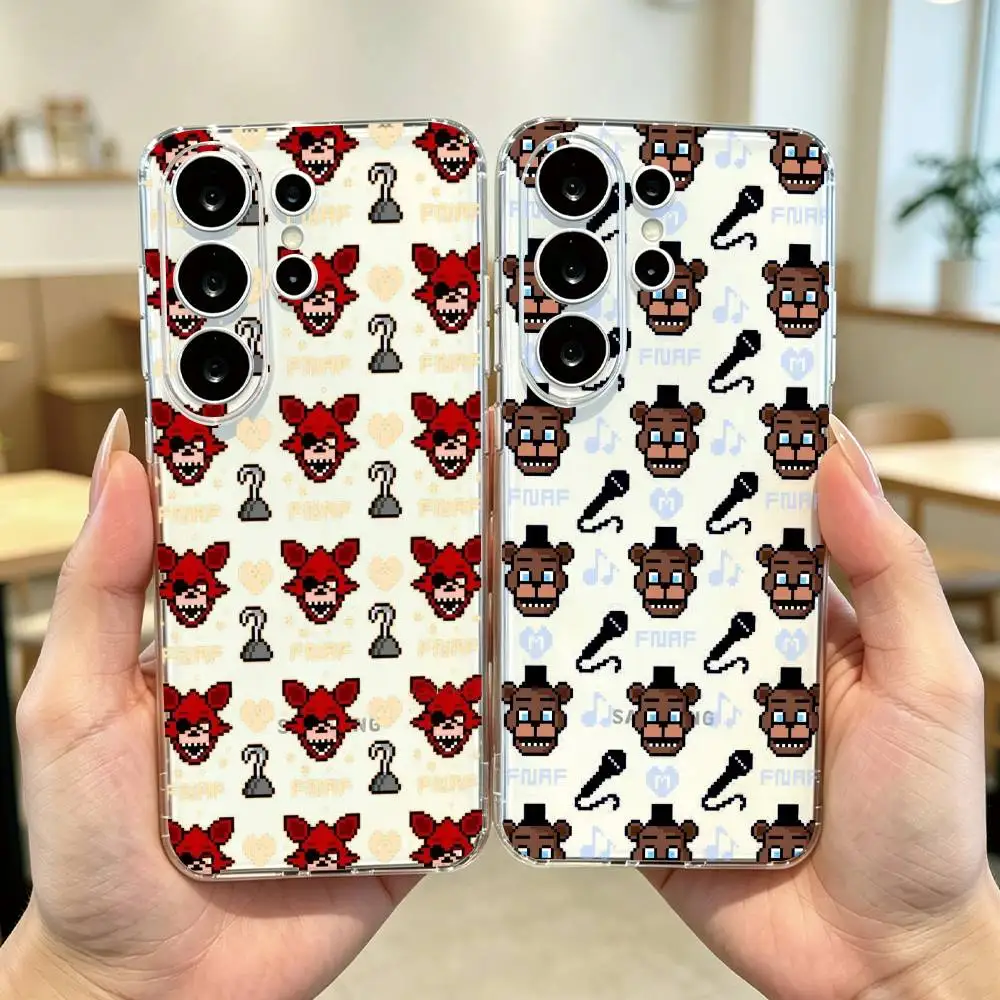 Five Nights At-Freddys FNAF Phone Case For Samsung S25,S24,S21,S22,S23,S30,Ultra,S20,Plus,Fe Transparent Cover Gift