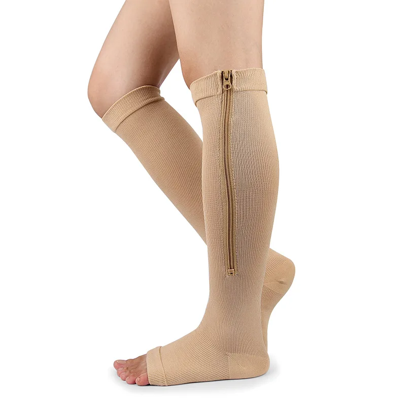 Open Toe Zipper Compression Socks Compression Stockings Sports Compression Socks Stockings Zip Sox Socks