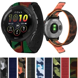 Hook&Loop Nylon Strap For Garmin Forerunner 965 955 935 Elastic Canvas Instinct 2X 45mm S70 47mm S60 S62 26/22mm Band Wristbands