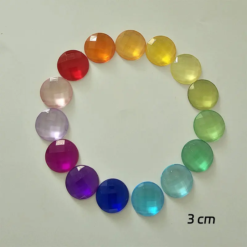 Durchscheinende Regenbogen Edelsteine Blöcke offene Enden lose Teile spielen Spielzeug Kinder lernen Farbe Waldorf Spielzeug Montessori Acryl steine 3cm