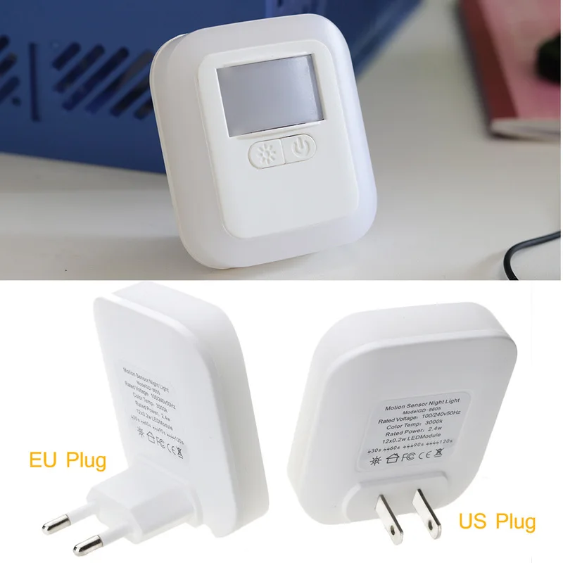 Led Smart Night Light Motion Sound Sensor Night Light Brightness Adjustment Night Light Bedroom Lamp Staircase Decorative Lamps