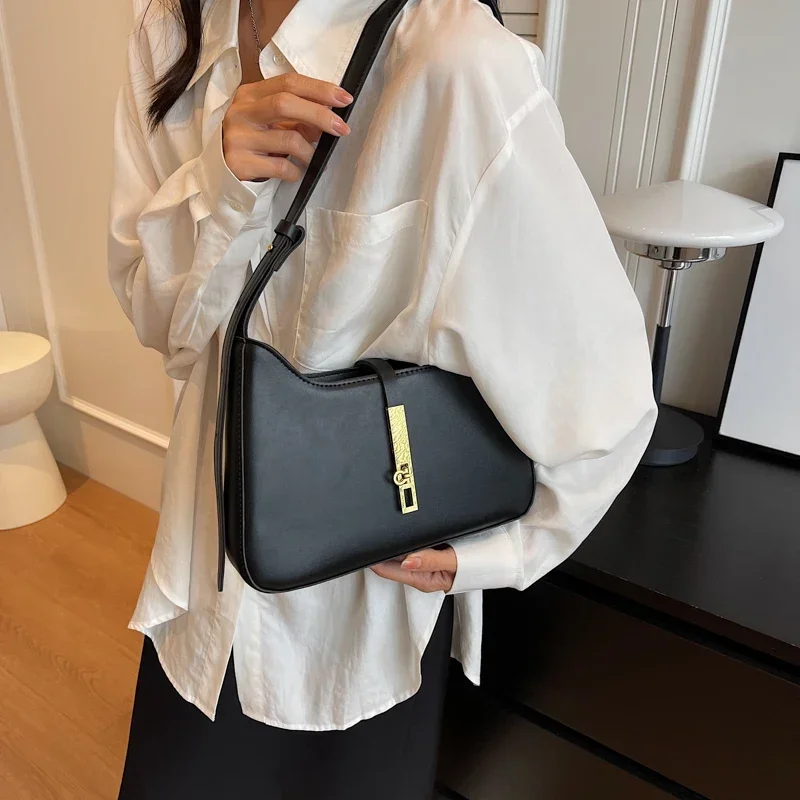 2023 New Simple Leather Crossbody Bag for Women Mini 2023 Cute Trend Handbags and Purse Lady Y2k Solid Color Shoulder Bags