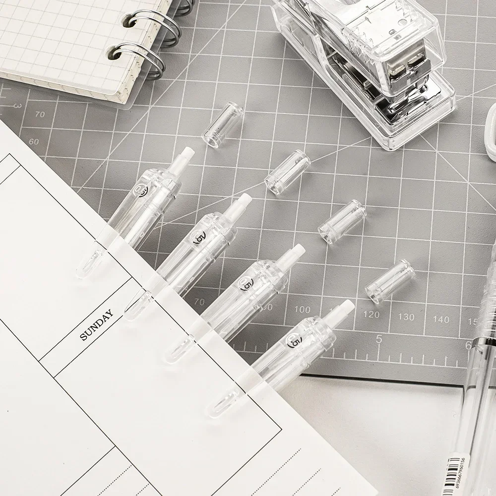 1pc High Profile Level Automatic Pencil 0.5/0.7mm Simple Drawing Pencil Transparent Bar Low Center