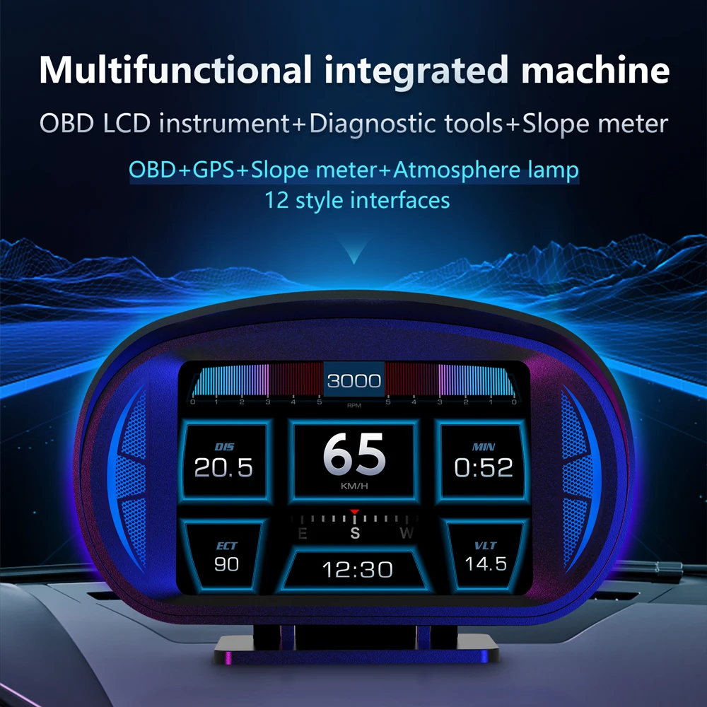 For Nissan Cube Maxima NP300 Navara Frontier GTR Liberty Presage Car OBD2 GPS USB HUD Head Up Display Windscreen Projector