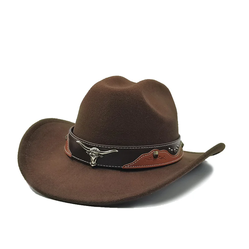 

Retro Western Cowboy Hats Ethnic Leather Belt cowboy Hat For Men Women Hats vintage caps Sorero hombre sombrero vaquero hombre