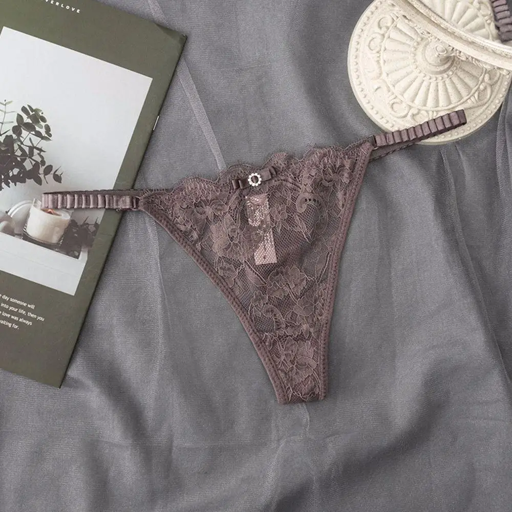 

Underwear Temptation Cotton Crotch Girls Hollow Sexy Underpant Lace Thong Panties Flower G-strings Female Briefs