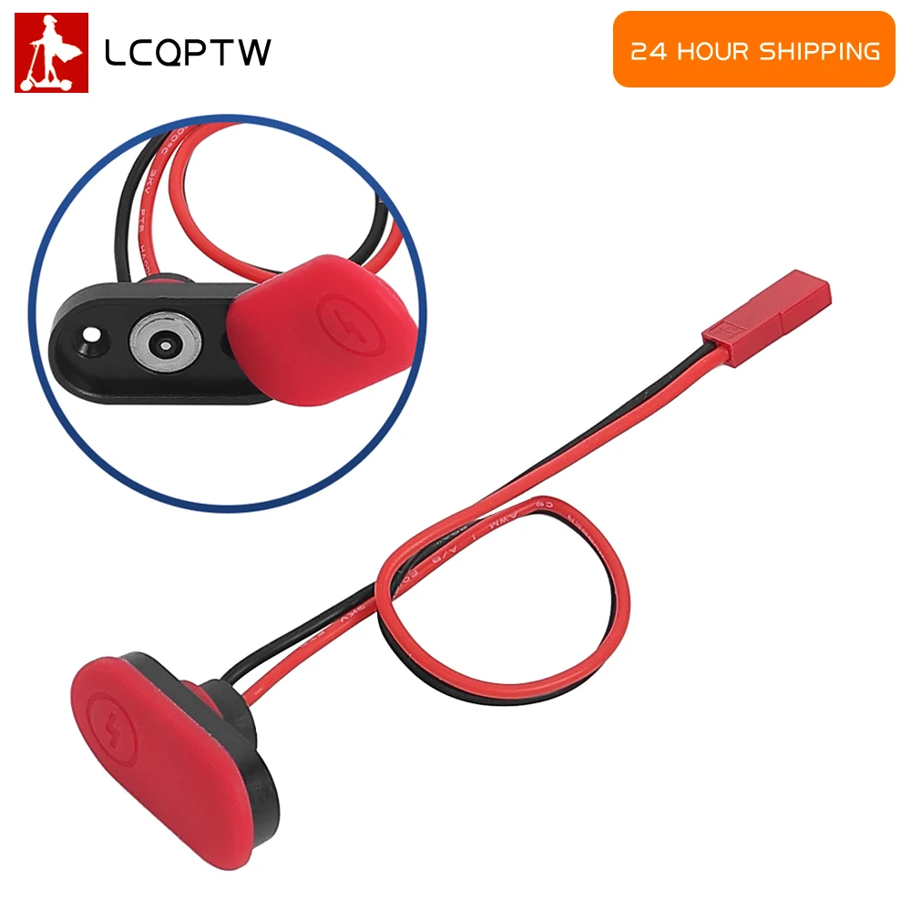 

Power Charger Cord For Xiaomi 4 Pro KickScooter Electric Scooter Cable+Charging Port Plug Cover Replacement Accessories