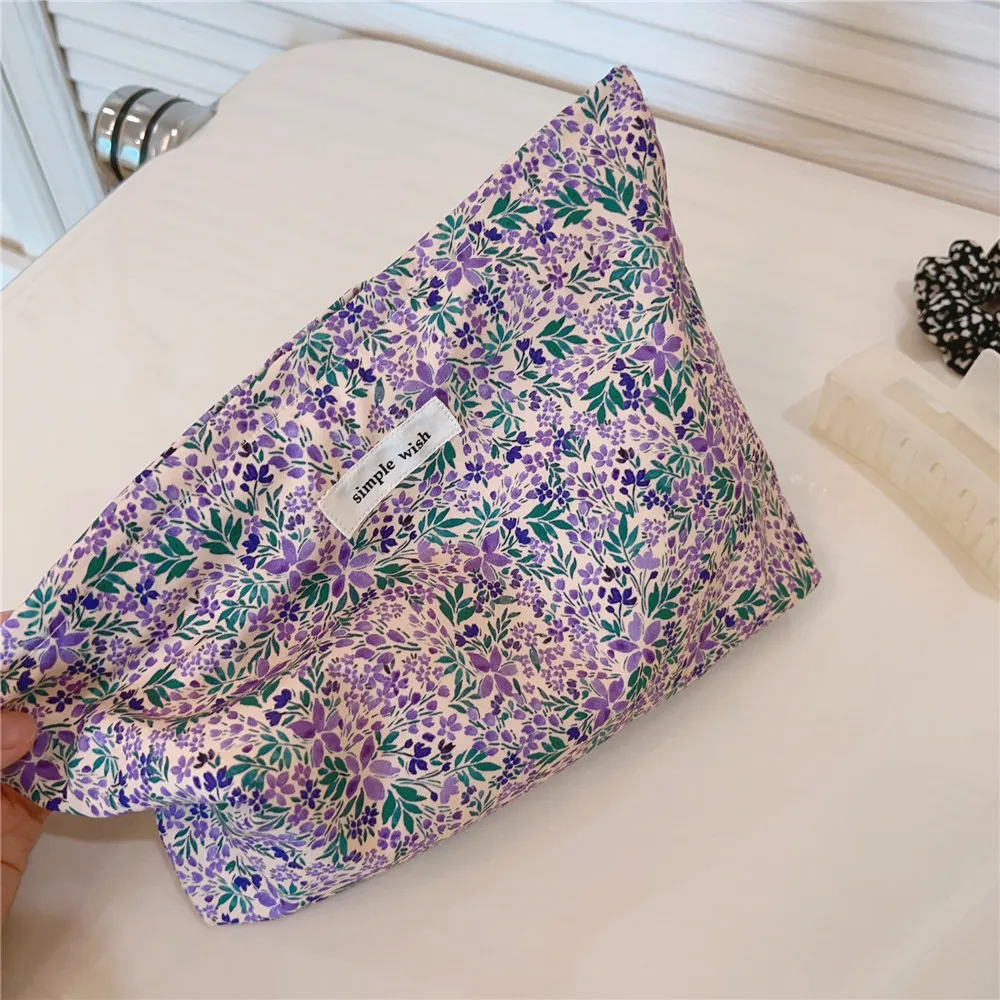 Cotton Ladies Travel Storage Lipstick Bag Retro Flower Women\'s Cosmetic Bags Cute Design Girls Pencil Case Makeup Bag Handbags