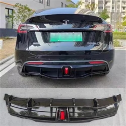 For Tesla Model 3/Model y Sedan 2016-2023 Rear Bumper Diffuser Lip With Boot Skirt Cover Splitter Gloss Black Plate Body Kit