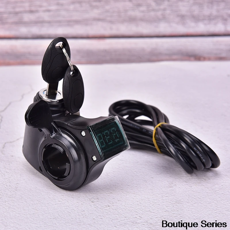 Bicicleta dedo polegar acelerador com poder Delay Switch, interruptor Delicado Display LCD, aperto de bicicleta