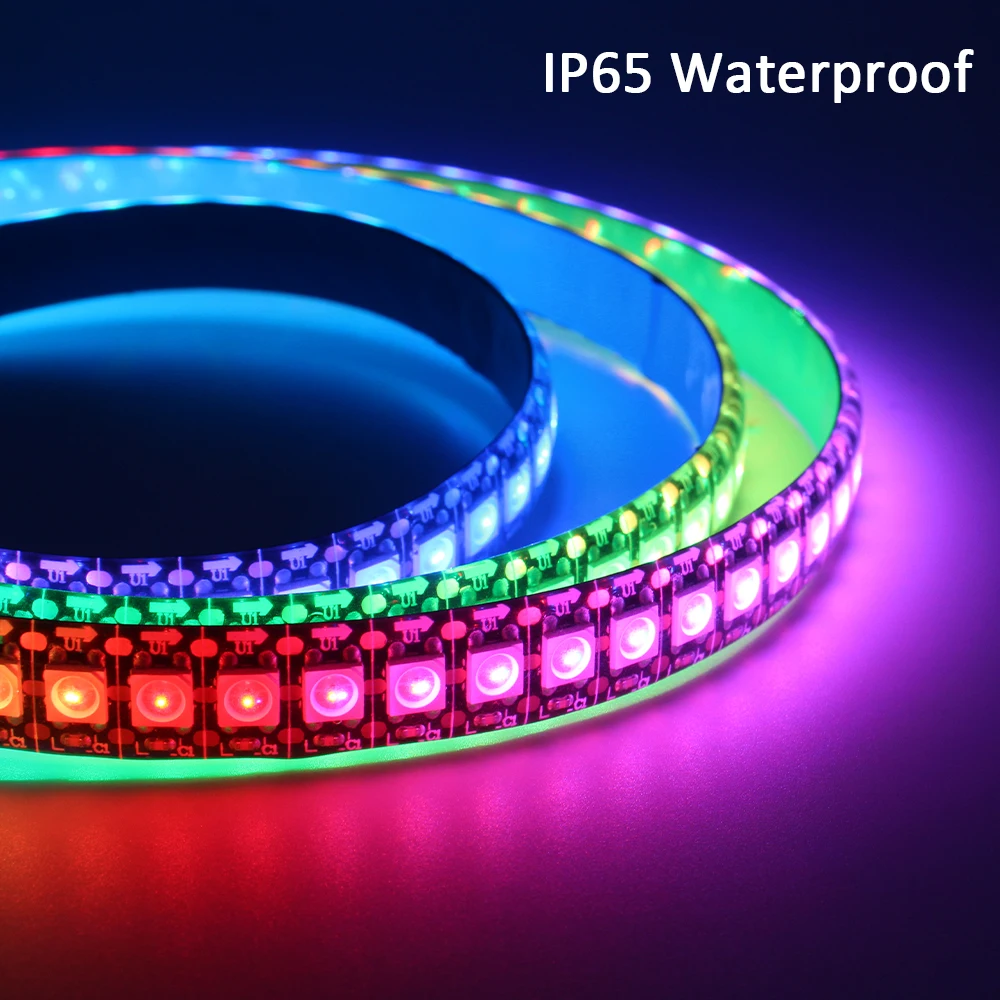 

WS2812B DC5V 144 светодиода/м Адресные светодиодные ленты RGB SMD5050 Пиксели Ленточная лампа IP30/IP65 1M 2M Волшебный цвет Линейное освещение