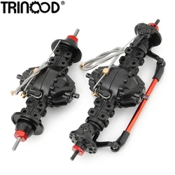 TRINOOD CNC Metal Front Rear Axle Medium Differential Axle Built-in Gear for 1/14 Tamiya RC Trailer Tractor Tow Drag Truck Parts