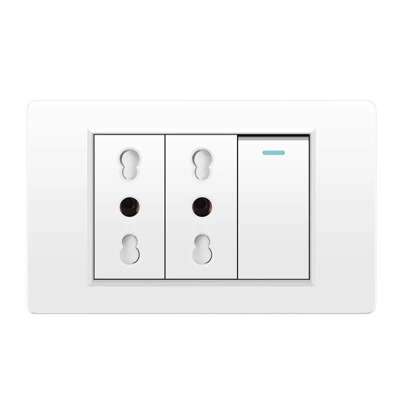 Italy USB Type C Fast Charging ,Wall Socket Switch Sat TV Tel Doorbell Chile,Dual USB Wall Socket Chile Plug Light socket