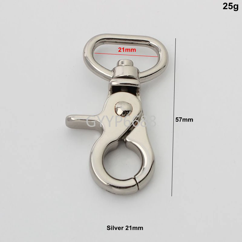 10-30-100pcs 11-12-15-21-20mm metal swivel clasps for chain purse key chain outdoor lanyard craft bag parts purse hardware