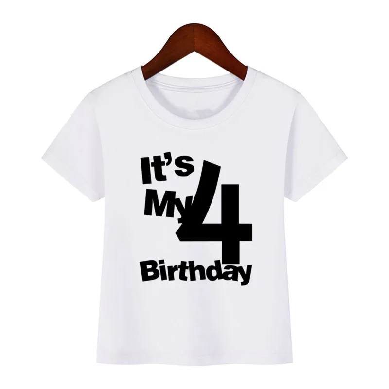 T-Shirts Children\'s Sets Clothing Kids Funny 5th Birthday T Shirt Toddler Boys Girls Short Sleeve T Shirt Children Casual Top