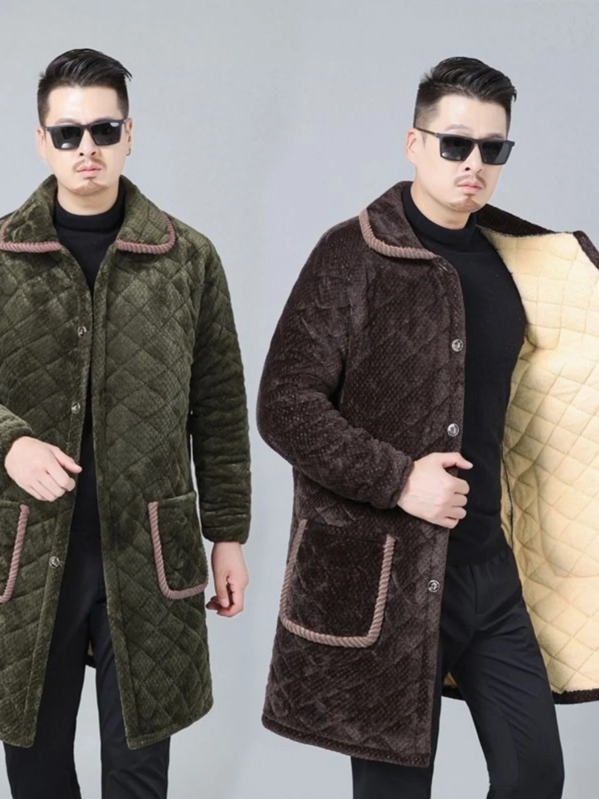 

Мужская удлиненная утепленная хлопковая куртка с флисовой подкладкой, с воротником, оверсайз, теплая, модная зимняя верхняя одежда, повседневная, свободного кроя, для молодежи