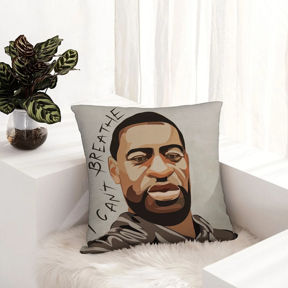 Luxury George F-Floyd Pillow Case Plush Fabric Soft Pillowcase Double Sided Print Sofa Cushion Cover Throw Pillow Cover