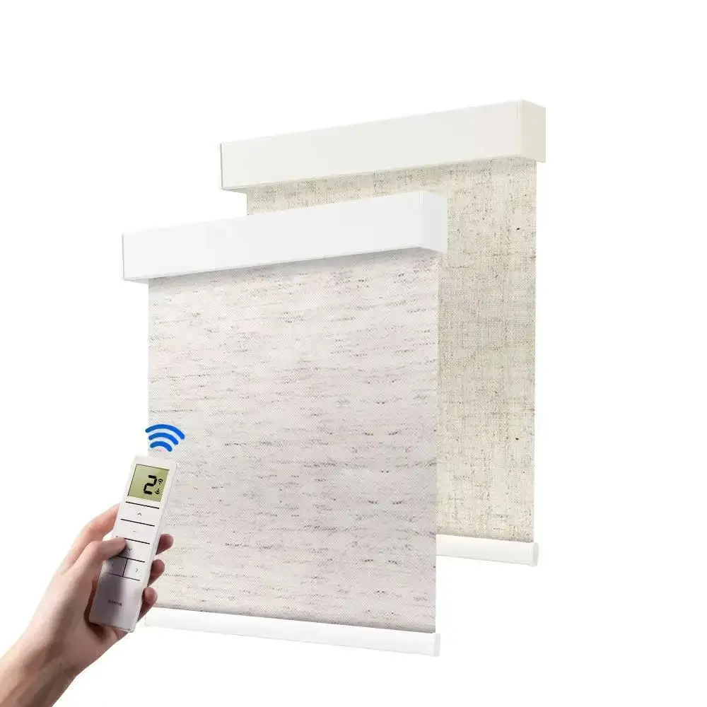 High-end Quality Customized  Semi And Full Blackout Motorized Smart Home Roller Blinds For Windows