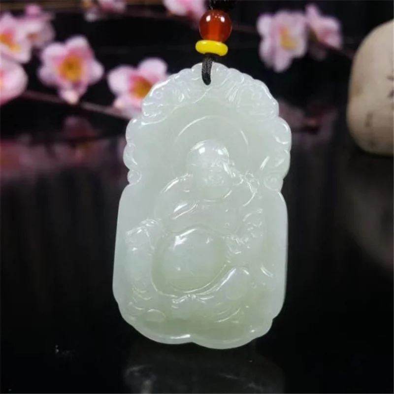 Hotan White Auspicious Buddha Women, Guardian Deity Bodhisattva Jade Pendant
