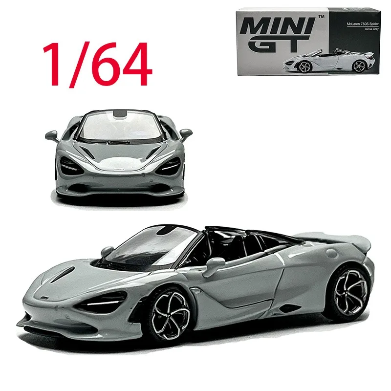 

MINIGT Diecast 1/64 Scale McLaren Alloy Car Model McLaren 750S Spider Cirrus #973 Play Vehicles Toys for Boys Original Box