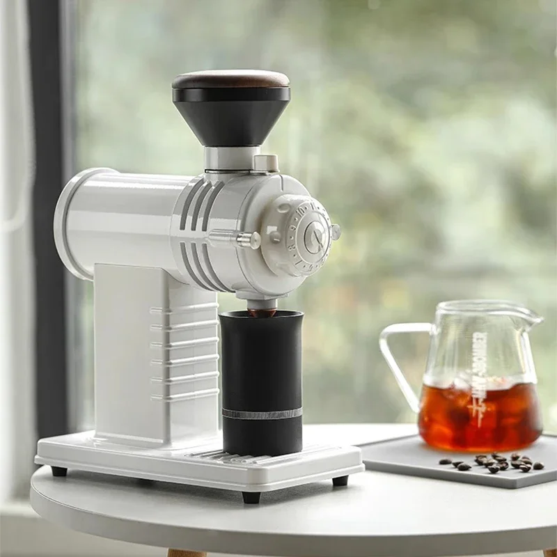 Verstelbare Elektrische Koffiemolen 78mm Messen met Espresso Zeef Doseerbeker &amp Borstel Set Koffieboon Hopper