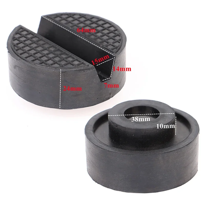 1 قطعة سيارة سوداء رفع جاك حامل منصات مطاطية المطاط الأسود مشقوق الطابق جاك الوسادة