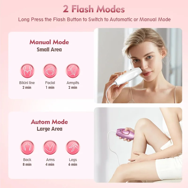 Laser Pulse Hair Removal Device Gentle and Non-Irritating for Men and Women Household Whole Body Armpit Hair Removal Device view 5
