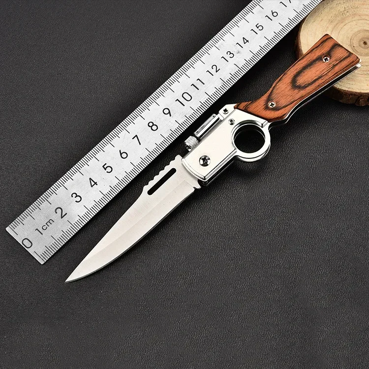 Outdoor Folding Knife with Light AK47 Stainless Steel Multifunctional Small Folding Knife Stainless Steel Outdoor Cutting Tool