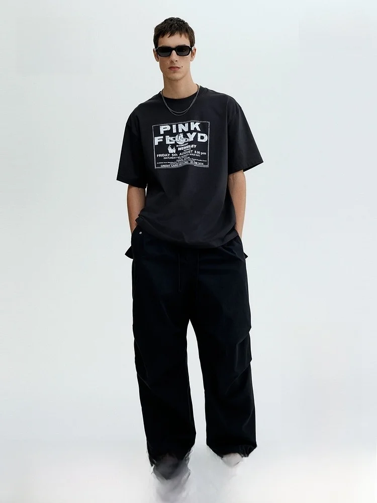 

H&M Men's T-irt Pure Cotton Casual Loose ort Sve round Ne Sweatirt Comfortable Breathable Modern Sle Cotton Tee